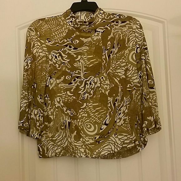H&M Gold Print blouse - Picture 3 of 5